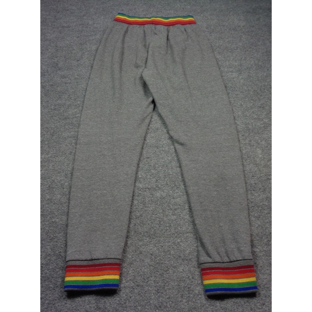 Aviator Nation Sweatpants Womens S Gray Neon Striped Classic Comfort - Picture 2 of 12